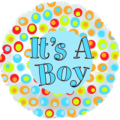 Its A Boy Colorful Dots